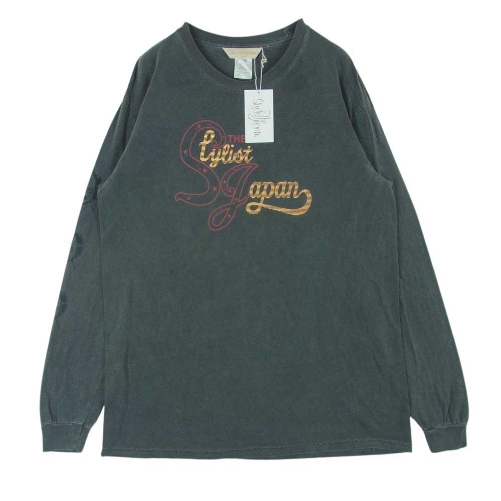 The Stylist Japan ザスタイリストジャパン TSJC-31008 LONG SLEEVE T SHIRT ロング スリーブ アーム ロゴ 長袖 Tシャツ グレー系 L【中古】