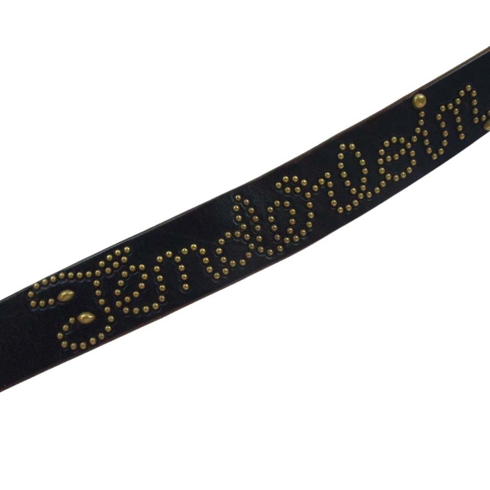 TENDERLOIN テンダーロイン HTC STUD BELT スタッズ レザー ベルト ダークブラウン系 L【中古】