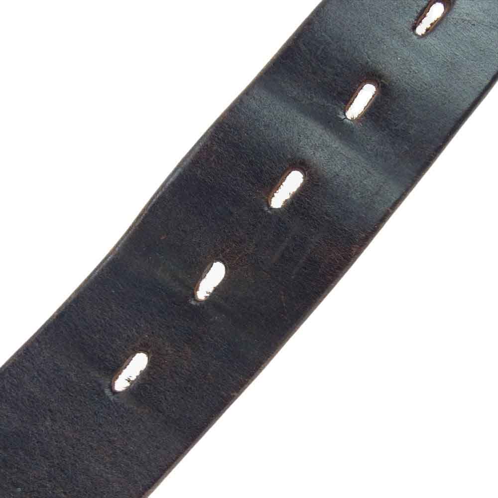 TENDERLOIN テンダーロイン HTC STUD BELT スタッズ レザー ベルト ダークブラウン系 L【中古】