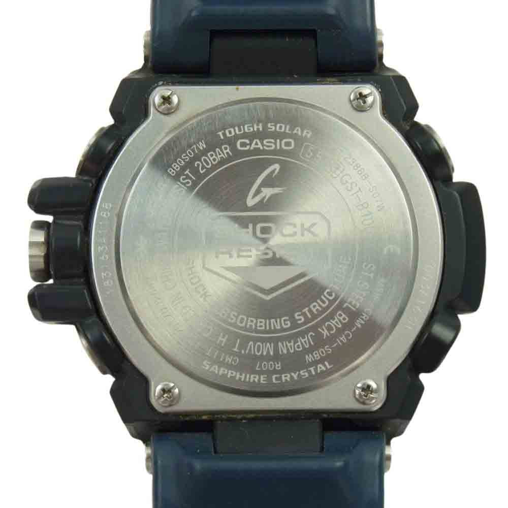 G-SHOCK ジーショック GST-B100 カーボンベゼル ラバーベルト タフソーラー 腕時計 ウォッチ ブラック系【中古】