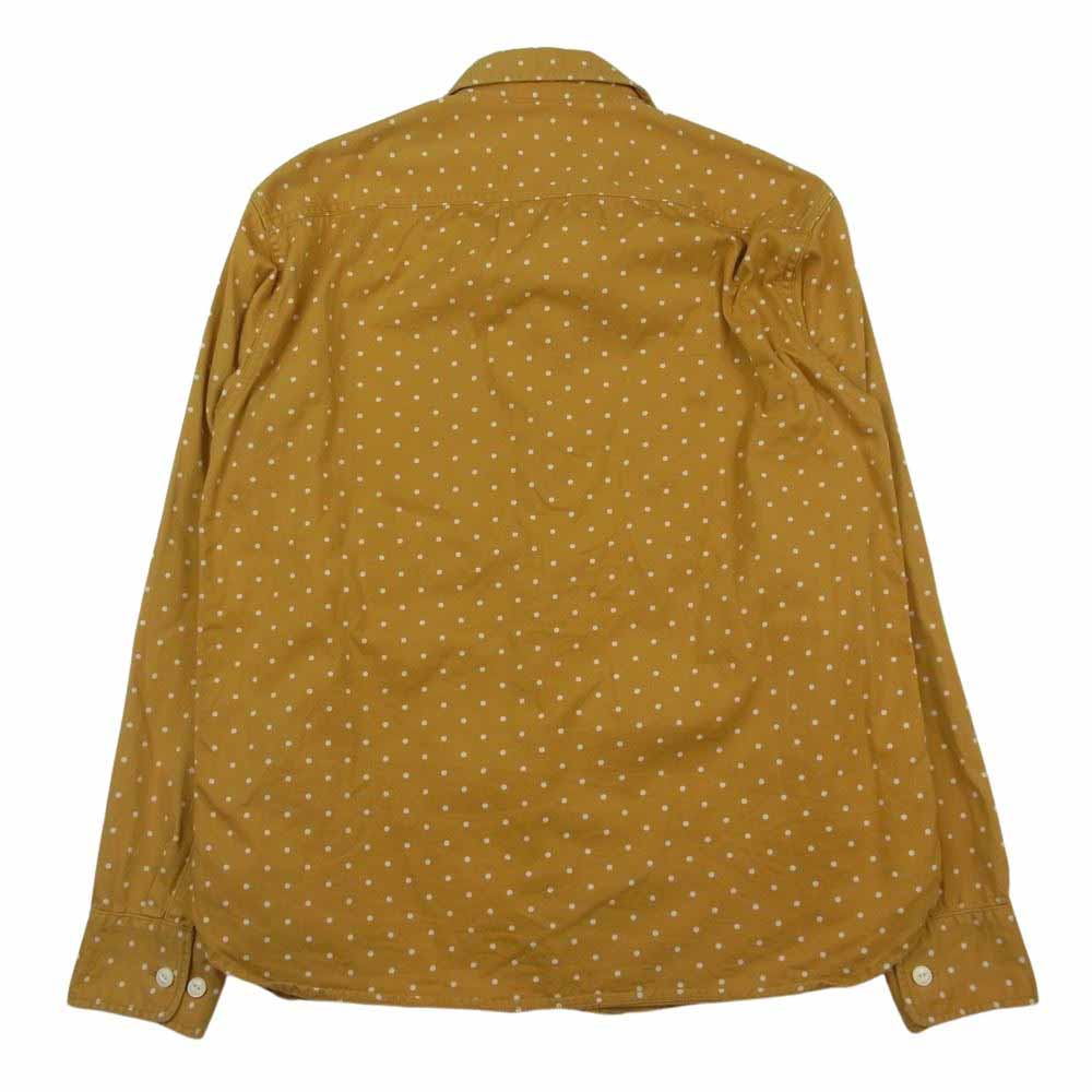 CALEE キャリー ドット 総柄 長袖 シャツ イエロー系 L【中古】