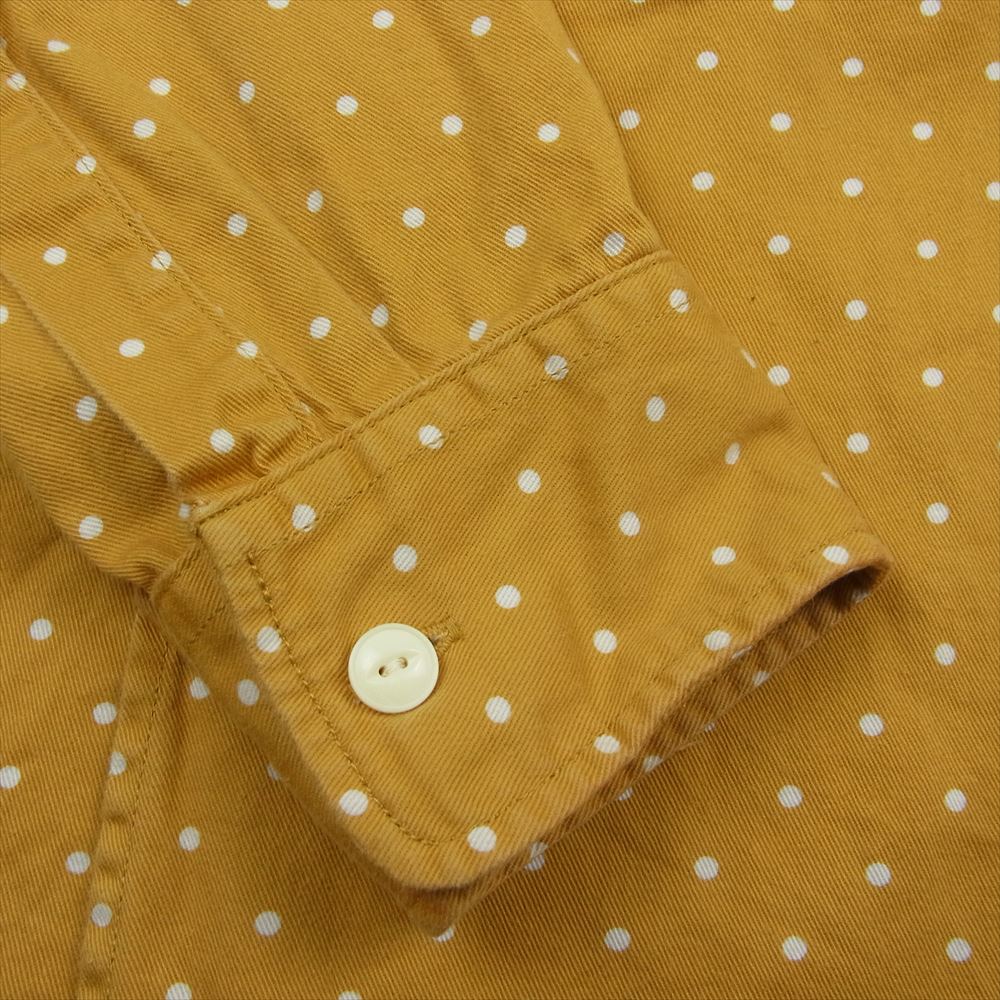 CALEE キャリー ドット 総柄 長袖 シャツ イエロー系 L【中古】