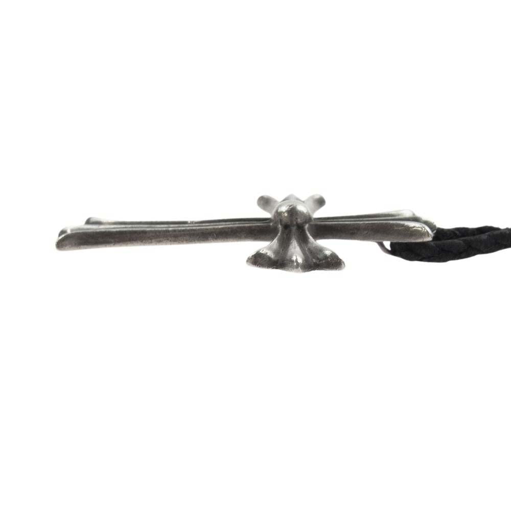 CHROME HEARTS クロムハーツ（原本無） CH CRS LG BC ラージクロス レザーブレード ボロチップ ネックレス ブラック系【中古】