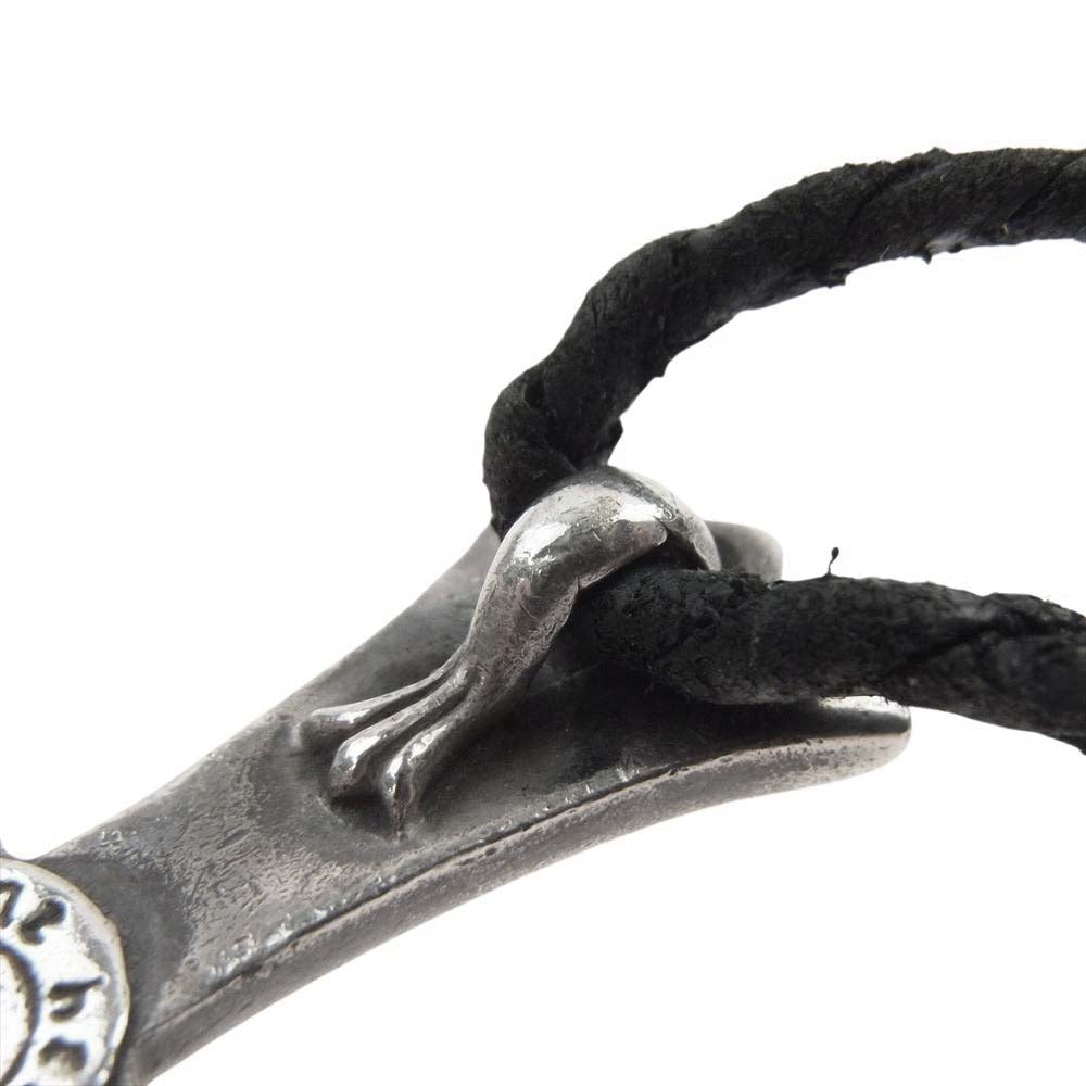 CHROME HEARTS クロムハーツ（原本無） CH CRS LG BC ラージクロス レザーブレード ボロチップ ネックレス ブラック系【中古】