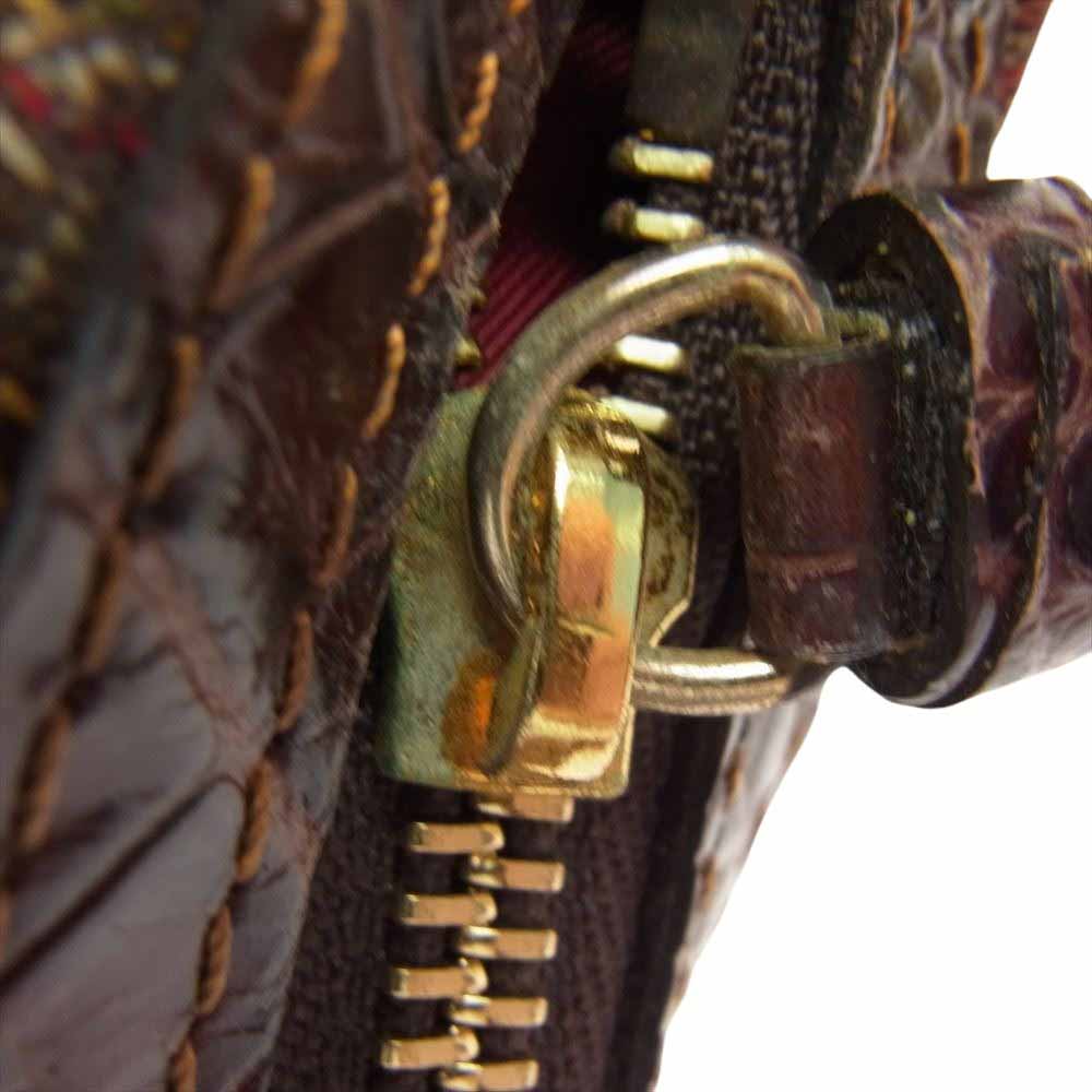 ETRO エトロ ペイズリー柄 ハーフムーン ワンショルダーバッグ ハンドバッグ レッド系 ブラウン系【中古】