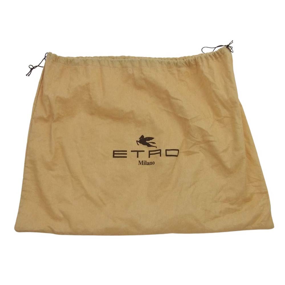 ETRO エトロ ペイズリー柄 ハーフムーン ワンショルダーバッグ ハンドバッグ レッド系 ブラウン系【中古】