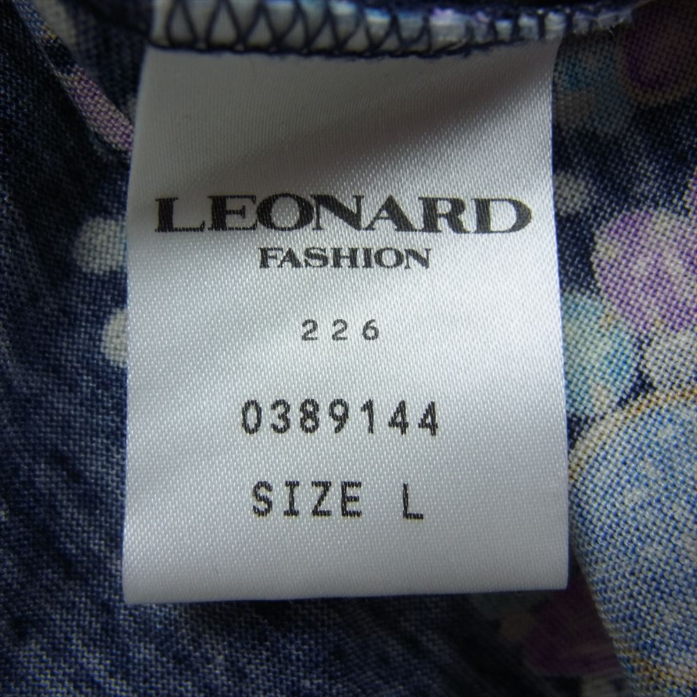 レオナールファッションパリス 389144 シルク混 宝石柄 長袖 カットソー ブラウス マルチカラー系 L【中古】
