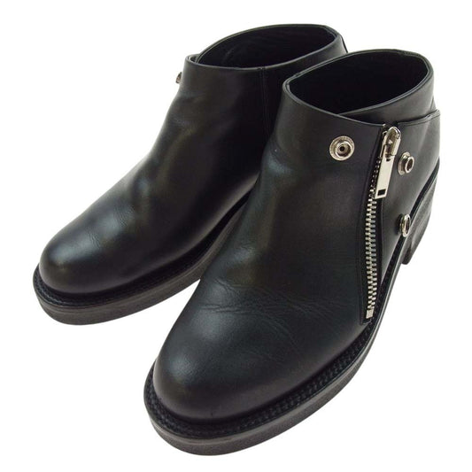 foot the coacher フットザコーチャー FTC1934010 RIDERS BOOTS サイドジップ レザー ライダース ブーツ ブラック系 8【中古】