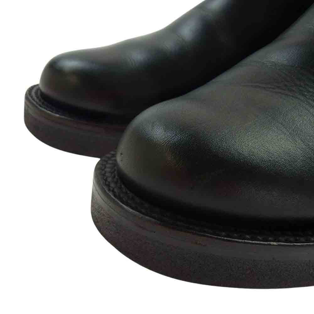 foot the coacher フットザコーチャー FTC1934010 RIDERS BOOTS サイドジップ レザー ライダース ブーツ ブラック系 8【中古】