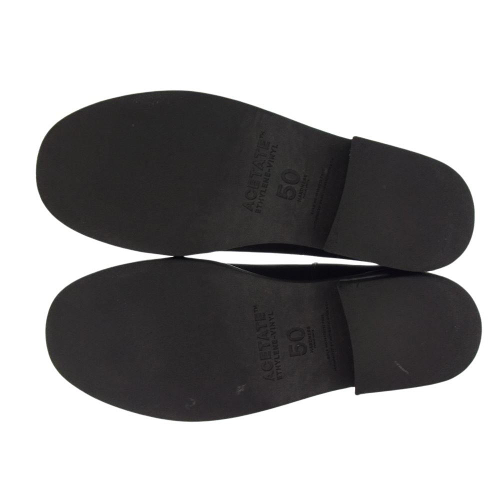 foot the coacher フットザコーチャー FTC1934010 RIDERS BOOTS サイドジップ レザー ライダース ブーツ ブラック系 8【中古】