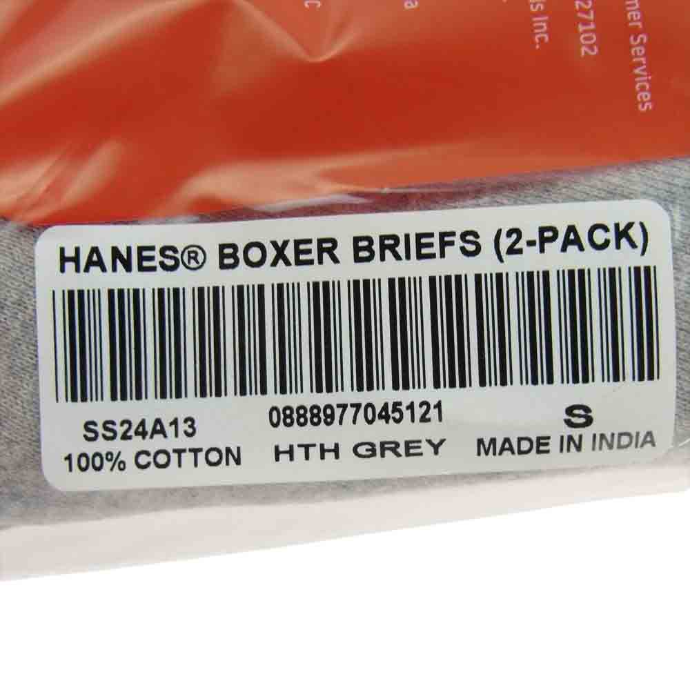 Supreme シュプリーム 24SS × Hanes 2pac BOXER BRIEFS ヘインズ 2パック ボクサー ブリーフ ショーツ グレー系【新古品】【未使用】【中古】
