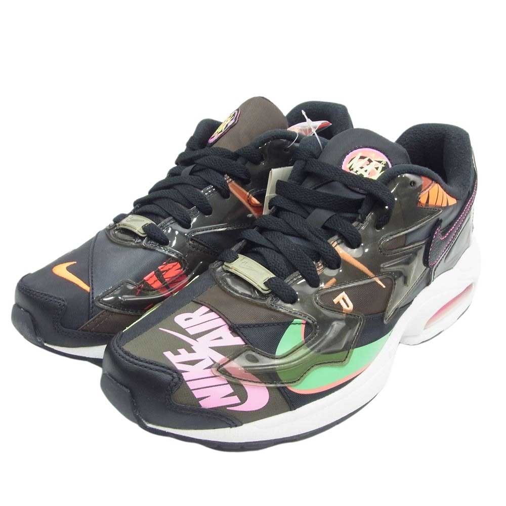 NIKE ナイキ CI5590-001 × ATMOS AIR MAX 2 LIGHT BLACK アトモス エアマックス 2ライト ブラック スニーカー ブラック系 27cm【新古品】【未使用】【中古】