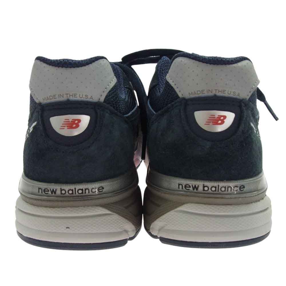 NEW BALANCE ニューバランス U990NV4 USA製 990V4 Navy スエード メッシュ スニーカー ネイビー系 26.5cm【新古品】【未使用】【中古】