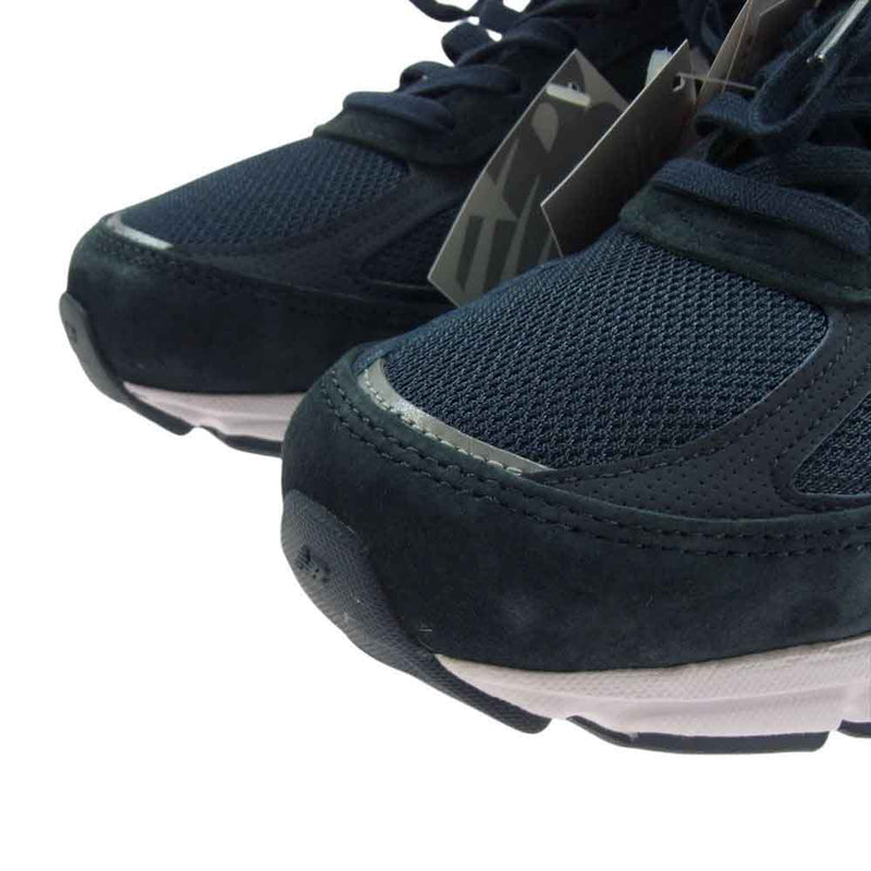 NEW BALANCE ニューバランス U990NV4 USA製 990V4 Navy スエード メッシュ スニーカー ネイビー系 26.5cm【新古品】【未使用】【中古】