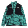 Supreme シュプリーム 21AW NA52101I × THE NORTH FACE ノースフェイス Steep Tech Fleece Jacket スティープ テックフリース ジャケット 総柄 総ロゴ ライトブルー系 XL【中古】