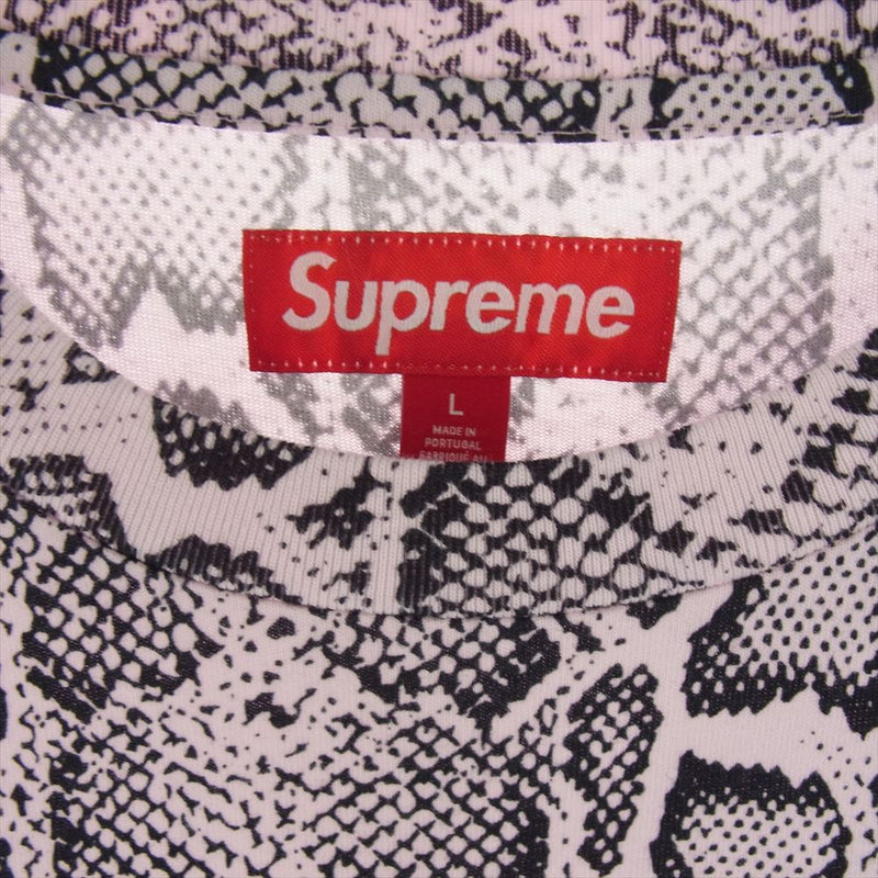 Supreme シュプリーム 24SS Small Box Tee Snake スモール ボックス 半袖 Tシャツ スネーク ライトピンク系 L【美品】【中古】