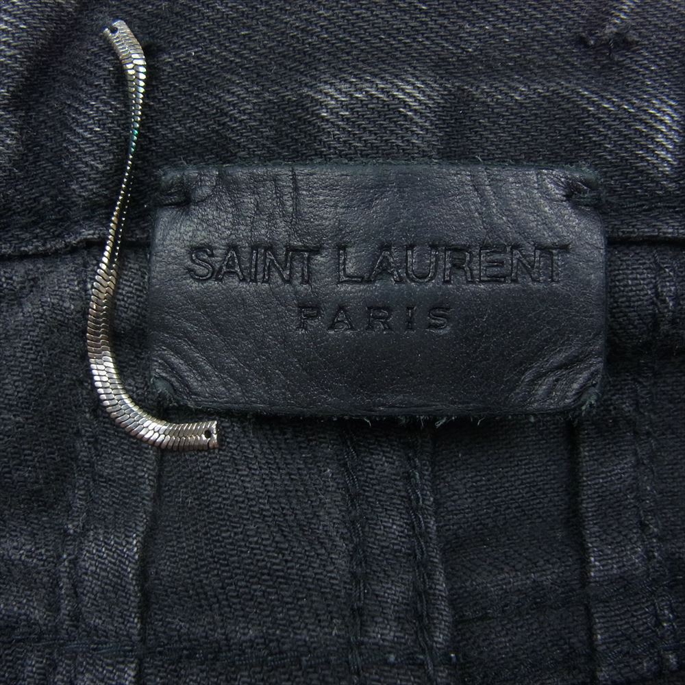 SAINT LAURENT サンローラン エディ期 国内正規品 16SS 376906 YYS02 D02 ストレッチ スキニー ブラック デニム パンツ ブラック系 30【中古】