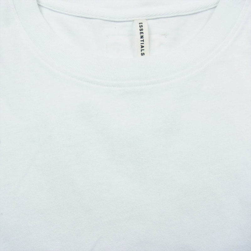 FEAR OF GOD フィアオブゴッド FOG ESSENTIALS エッセンシャルズ サイドスリット 半袖 Tシャツ カットソー ホワイト系 S【中古】