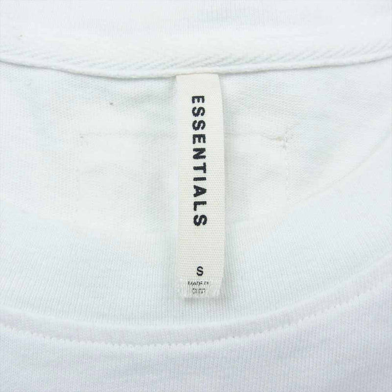 FEAR OF GOD フィアオブゴッド FOG ESSENTIALS エッセンシャルズ サイドスリット 半袖 Tシャツ カットソー ホワイト系 S【中古】