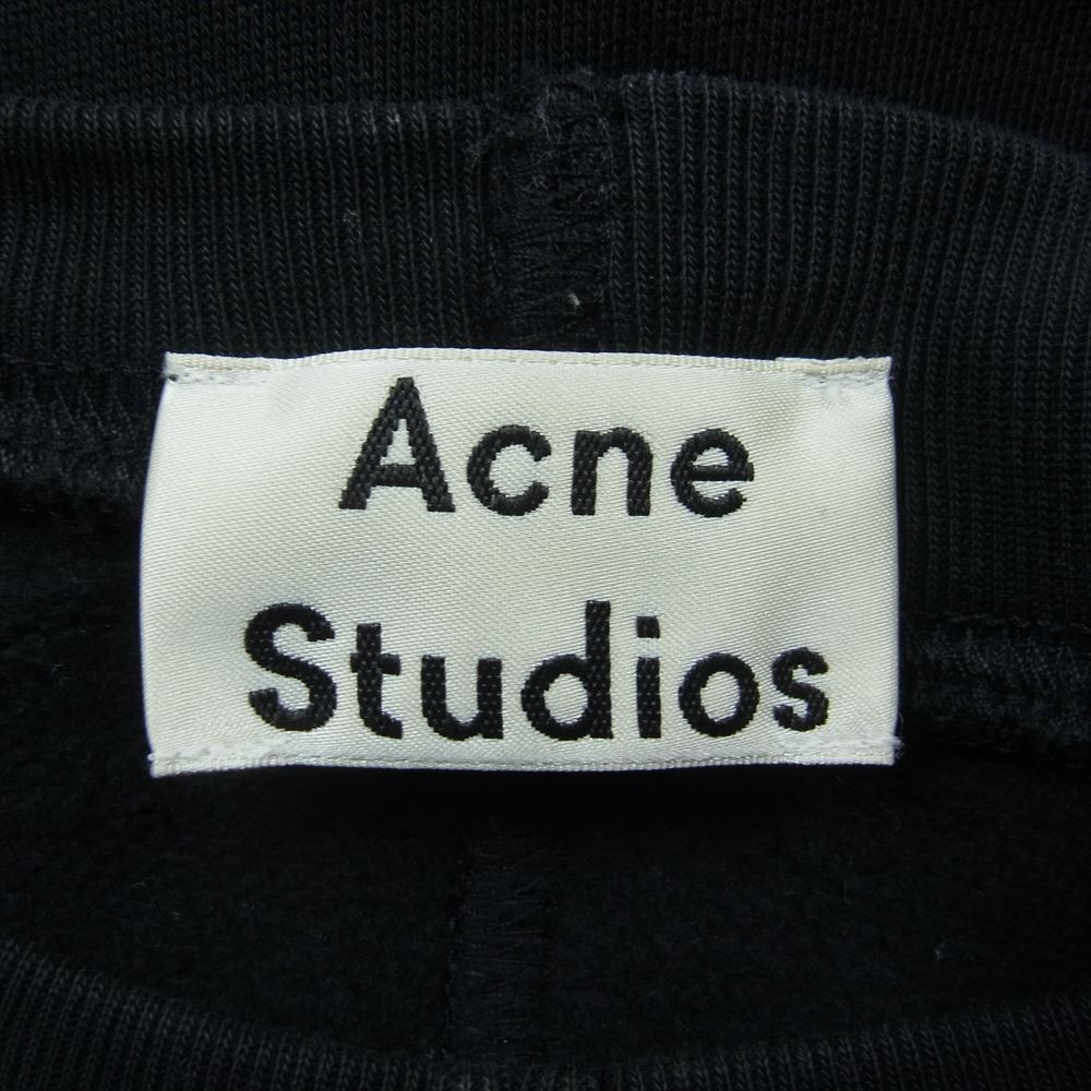 ACNE STUDIOS アクネストゥディオズ 17SS FILE PSS17 クルーネック 切替 スウェット トレーナー ブラック系 M【中古】