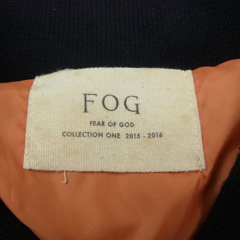 FEAR OF GOD フィアオブゴッド FOG エフオージー フォグ COLLECTION ONE コレクションワン Bomber Jacket ボンバー フライト ジャケット MA-1  ダークネイビー系 M【中古】