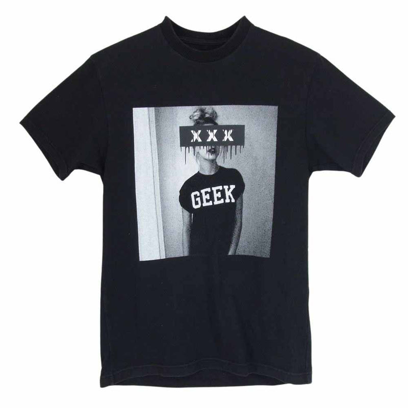 GOD SELECTION XXX ゴッドセレクション 16AW GEEK ヘイリーボールドウィン 半袖 Tシャツ カットソー ブラック系 S【中古】