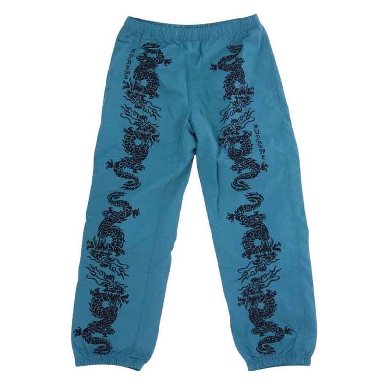 Supreme シュプリーム 21SS Dragon Track Pant ドラゴン トラック パンツ ブルー ライトグリーン系 S【美品】【中古】