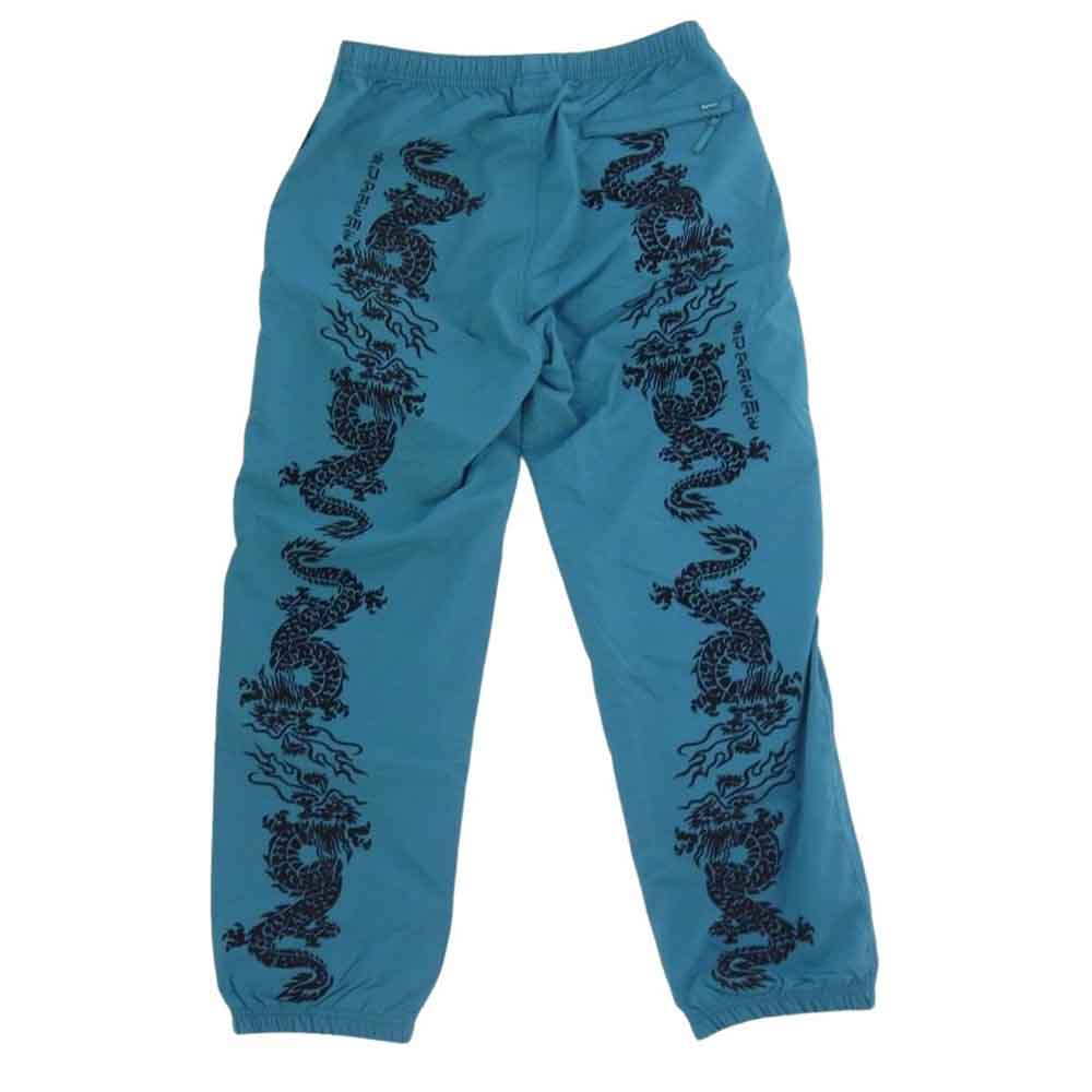 Supreme シュプリーム 21SS Dragon Track Pant ドラゴン トラック パンツ ブルー ライトグリーン系 S【美品】【中古】