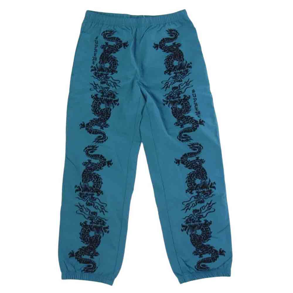 Supreme シュプリーム 21SS Dragon Track Pant ドラゴン トラック パンツ ブルー ライトグリーン系 S【極上美品】【中古】