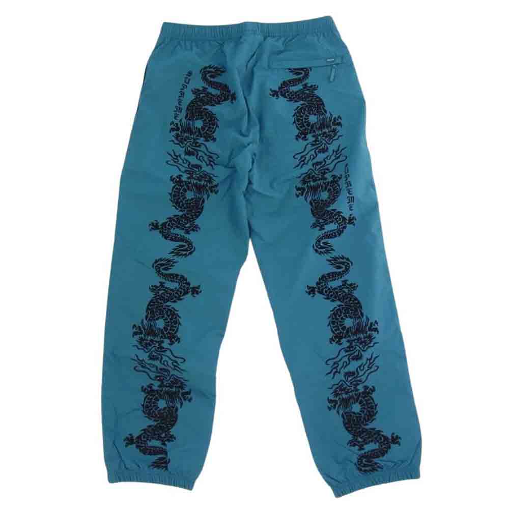 Supreme シュプリーム 21SS Dragon Track Pant ドラゴン トラック パンツ ブルー ライトグリーン系 S【極上美品】【中古】