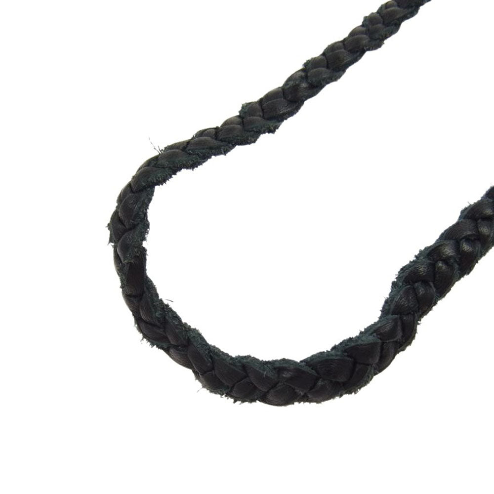 CHROME HEARTS クロムハーツ（原本無） LEATHER BRAID スクロール レザー ブレード ネックレス ブラック系【中古】
