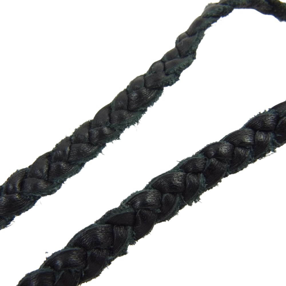 CHROME HEARTS クロムハーツ（原本無） LEATHER BRAID スクロール レザー ブレード ネックレス ブラック系【中古】