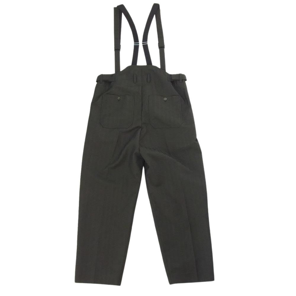 TOGA トーガ TV22-FI346 VIRILIS サスペンダー ストライプ ボトム パンツ ダークカーキ系 44【美品】【中古】