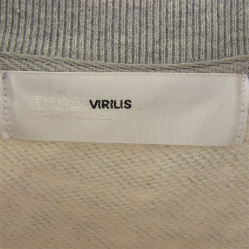 TOGA トーガ TV21-JL334 VIRILIS カットワーク ダメージ スウェット グレー系 46【美品】【中古】