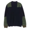 Sacai サカイ 20-02225M スパンコールドッキング ニット セーター ネイビー系 1【中古】
