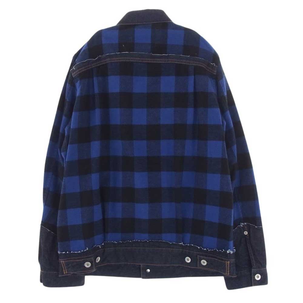 Sacai サカイ 20SS 20-02265M INSIDEOUT DENIM JACKET インサイドアウト デニム 切り返し ジャケット インディゴブルー系 ブルー系 1【中古】