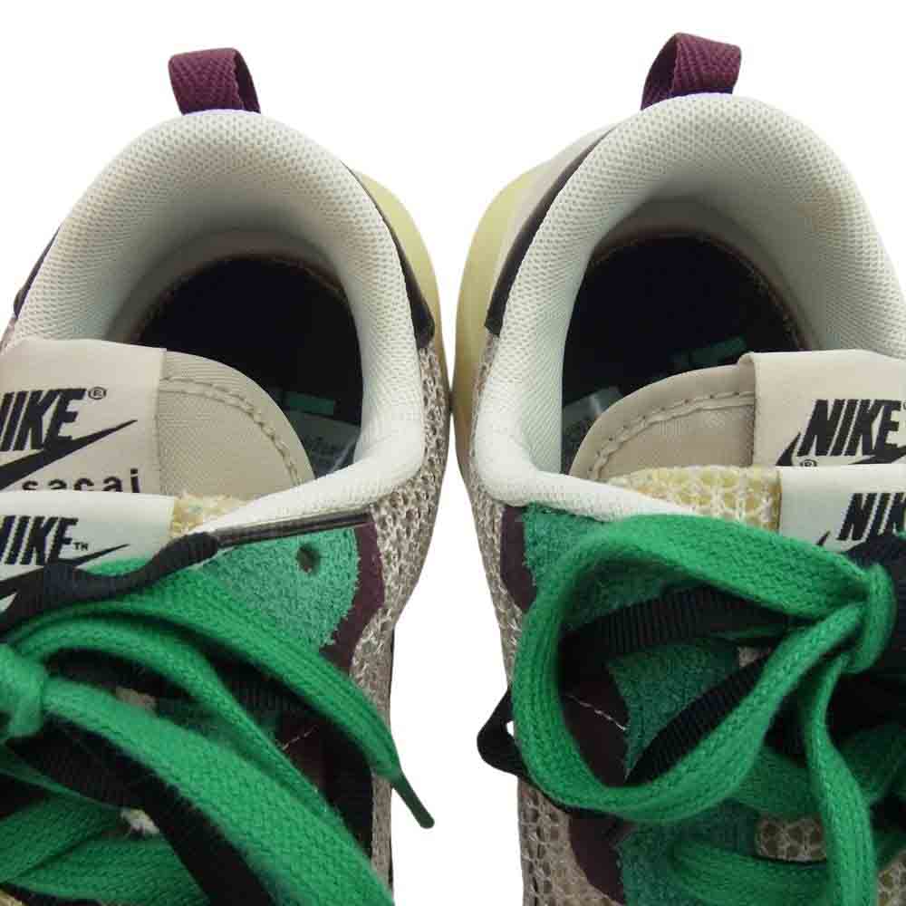 NIKE ナイキ DD3035-200 × sacai サカイ Vapor Waffle ヴェイパー ワッフル ストリング グリーン スニーカー パープル系 26.5cm【中古】