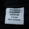 VETEMENTS ヴェトモン 19SS ロゴプリント バギー スウェットパンツ ラウンジパンツ ブラック系 XS【中古】
