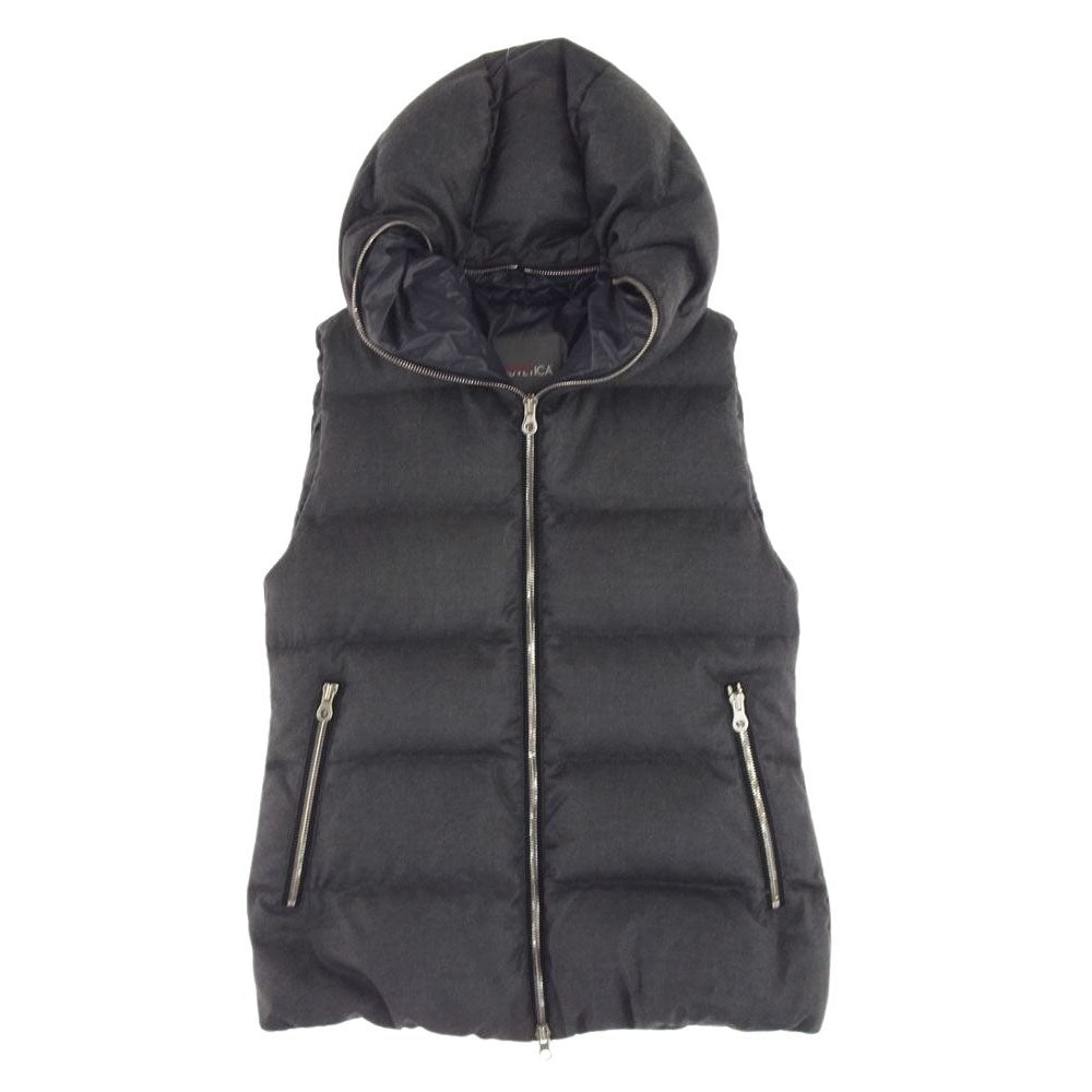 DUVETICA デュベティカ 国内正規品 FEBEDUE フェベデュエ LANIFICIO F.LLI CERRUTI ウール ダウン ベスト グレー系 38【中古】