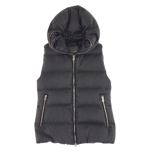 DUVETICA デュベティカ 国内正規品 FEBEDUE フェベデュエ LANIFICIO F.LLI CERRUTI ウール ダウン ベスト グレー系 38【中古】