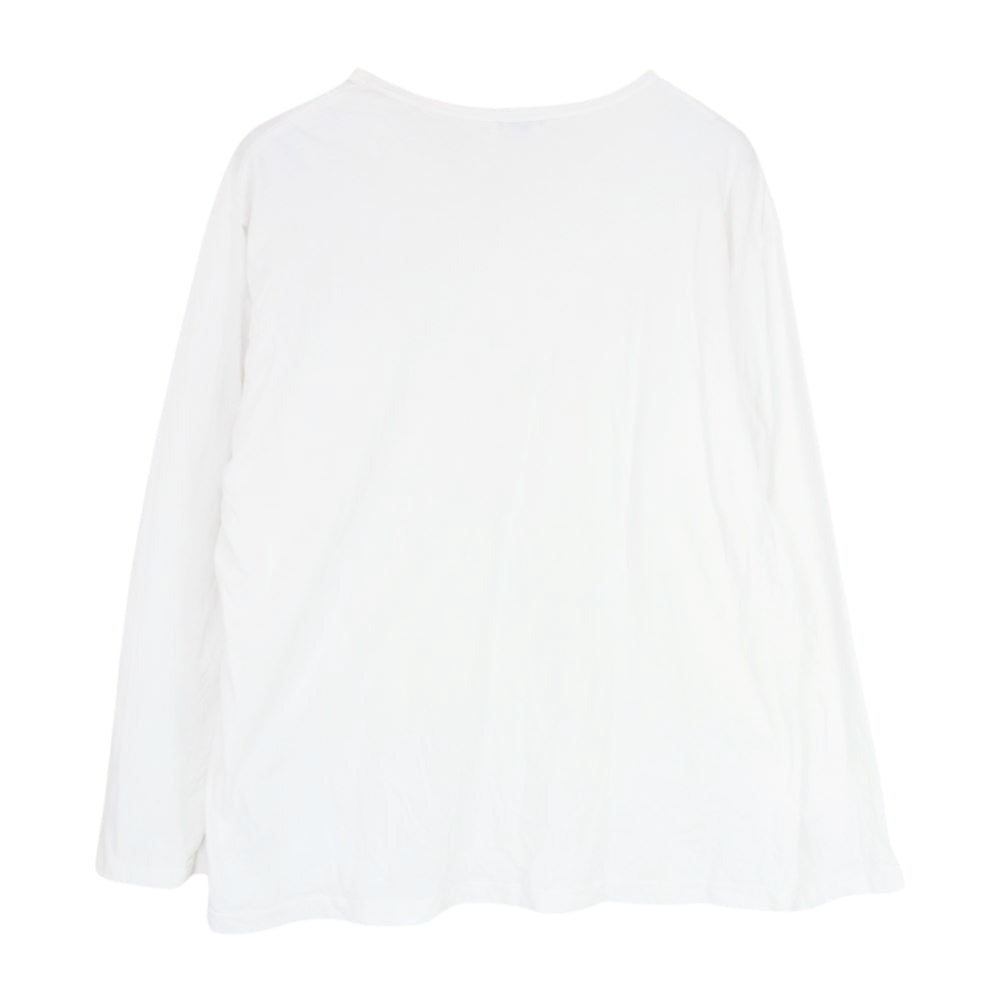 Yohji Yamamoto POUR HOMME ヨウジヤマモトプールオム カルティマ天竺 コットン 長袖 Tシャツ ホワイト系 3【中古】