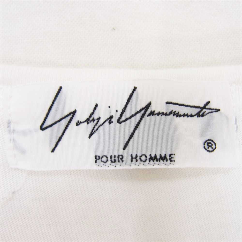 Yohji Yamamoto POUR HOMME ヨウジヤマモトプールオム カルティマ天竺 コットン 長袖 Tシャツ ホワイト系 3【中古】