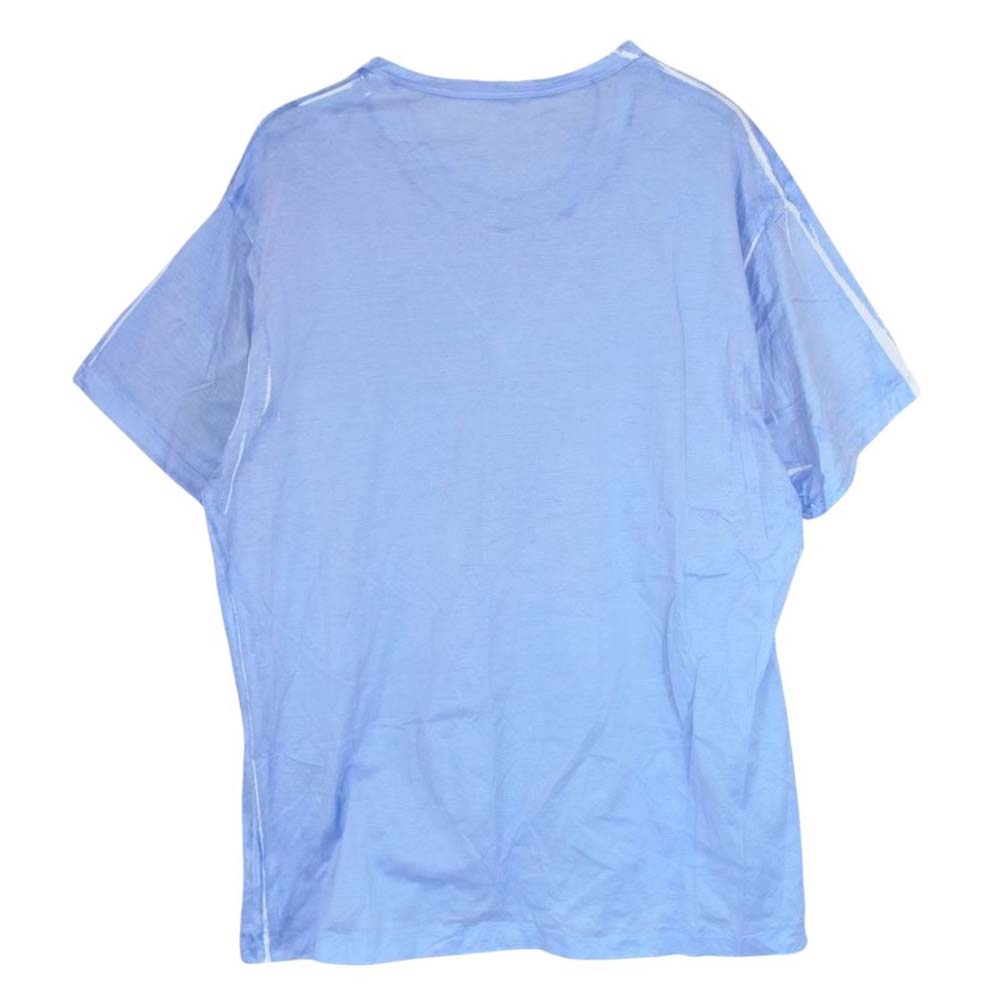 Yohji Yamamoto POUR HOMME ヨウジヤマモトプールオム HG-T12-063 NO more monkey business メッセージ プリント 半袖 Tシャツ ライトブルー系 3【中古】