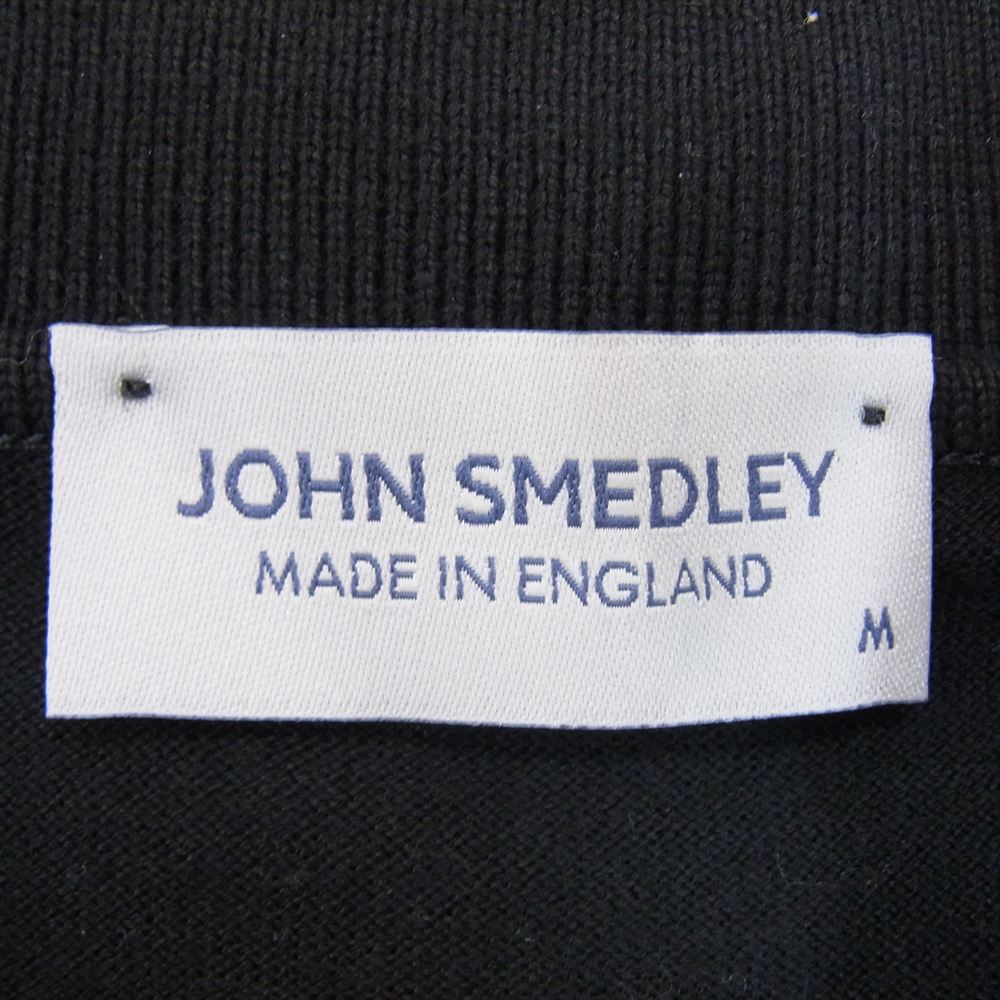 JOHN SMEDLEY ジョンスメドレー  シーアイランドコットン ニット 半袖 ポロ シャツ ブラック系 M【中古】