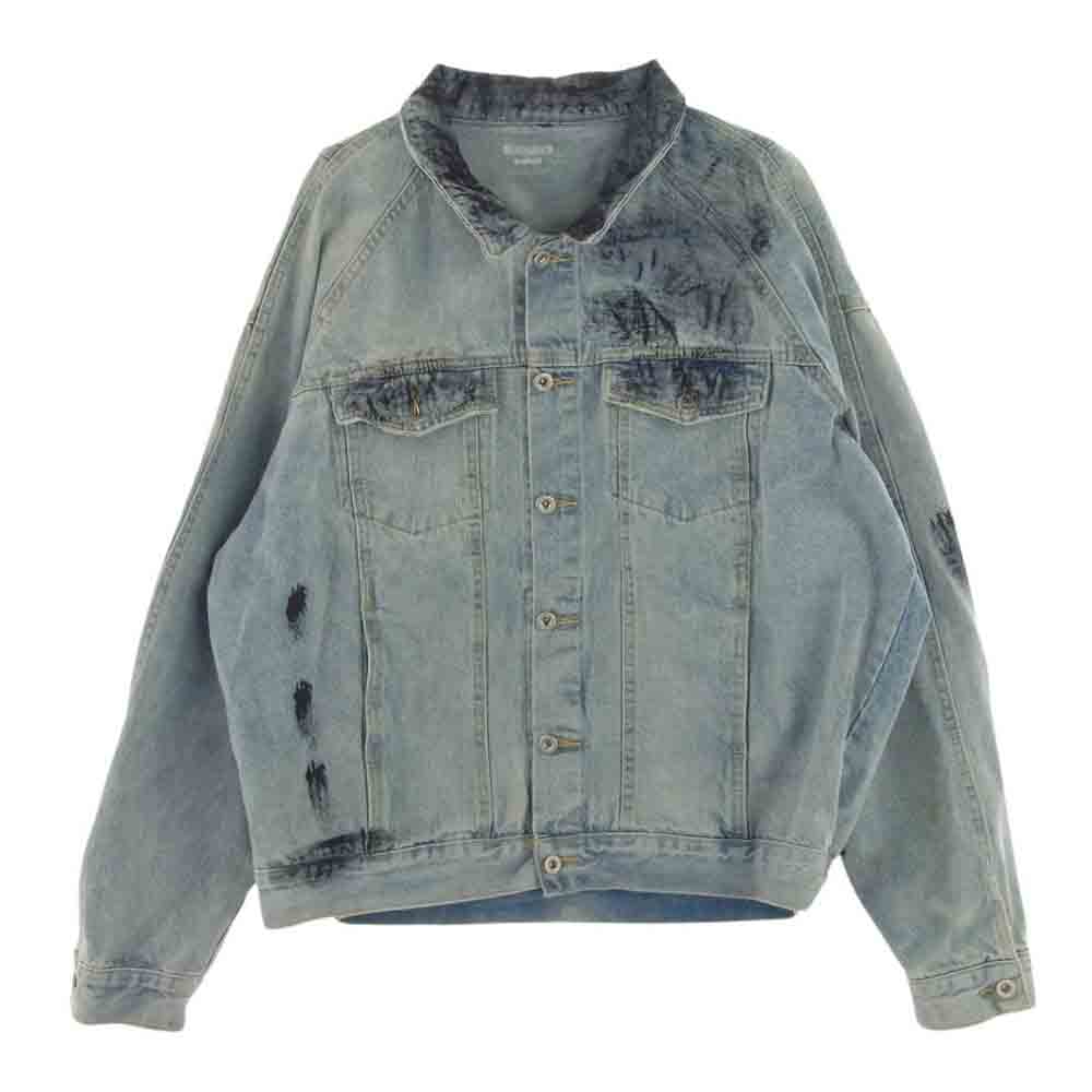 ミスマッチ NYC NEW YORK 2pac paint denim jacket ニューヨーク オーバーサイズ デニムジャケット インディゴブルー系【中古】