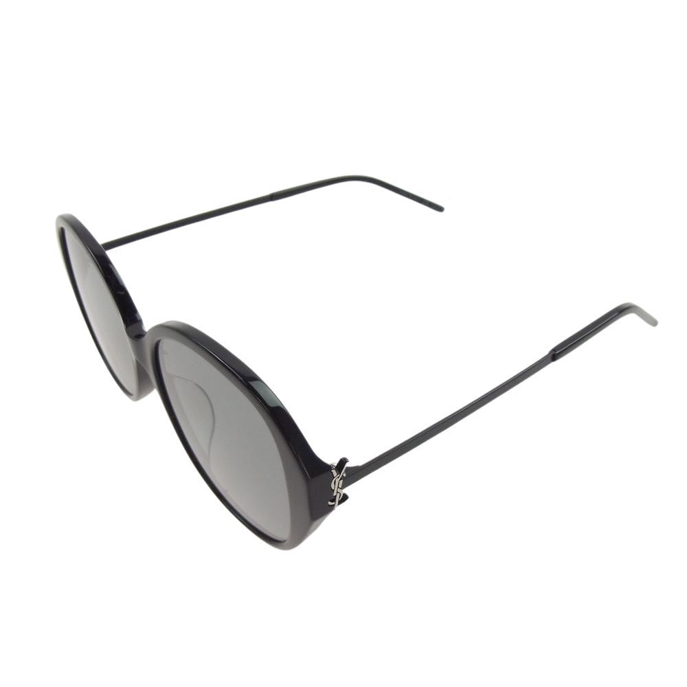 SAINT LAURENT サンローラン SLM48SK 003 Oval Sunglasses オーバル サングラス アイウェア ブラック系【中古】