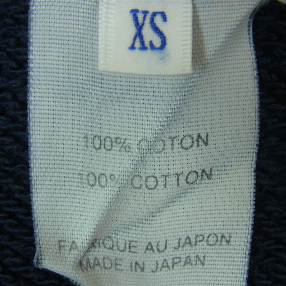 COMME des GARCONS コムデギャルソン SHIRT boys S26931 オーバーサイズ ビッグ スウェット 七分袖 Tシャツ ネイビー系 XS【中古】