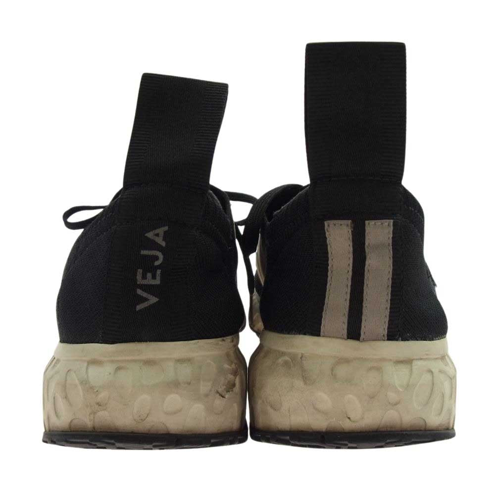 Rick Owens リックオウエンス × VEJA ヴェジャ VM19F4813 HIKING SNEAKER ニット スニーカー ブラック ブラック系 インソール実寸約28cm【中古】