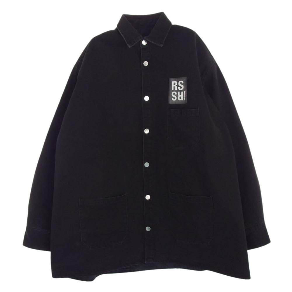 RAF SIMONS ラフシモンズ 20AW 202-249-10134 PADDED BIG FIT DENIM SHIRT オーバー サイズ パデッド デニム ジャケット ブラック系 L【中古】