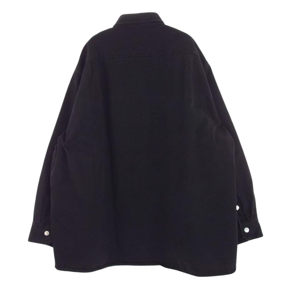 RAF SIMONS ラフシモンズ 20AW 202-249-10134 PADDED BIG FIT DENIM SHIRT オーバー サイズ パデッド デニム ジャケット ブラック系 L【中古】